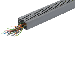 Hager BA7A60040 Slotted Panel Trunking 60x40mm Grey