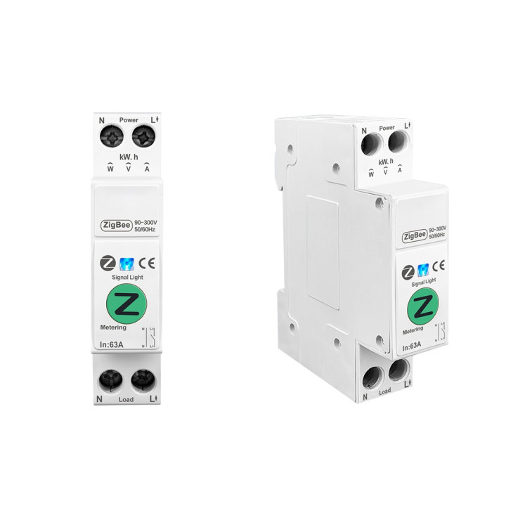 Immax NEO Smart elektroniskais ķēdes pārtraucējs vienfāzes 1-63A, patēriņa mērīšana, Zigbee 3.0