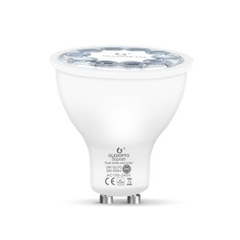 Gledopto GL-S-006P, Pro prozektori LED-pirn, GU10, 5W RGB+CCT, Zigbee + RF protokollidega, eWeLink / Tuya / SmartThings / Philip