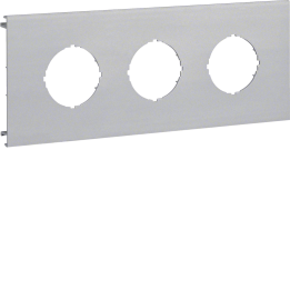 Hager L87337035 Pre-cut Lid 3gang, Light Grey (RAL 7030) for BR70130 Trunking