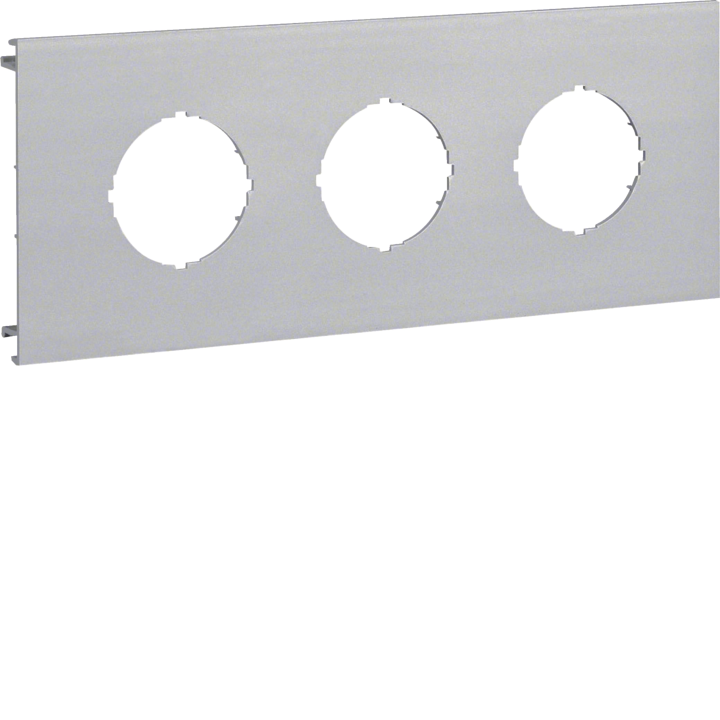Hager L87337035 Pre-cut Lid 3gang, Light Grey (RAL 7030) for BR70130 Trunking