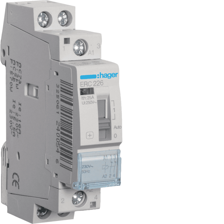 Hager ERC226 nepaisymo kontaktorius 25A 2NC 230V