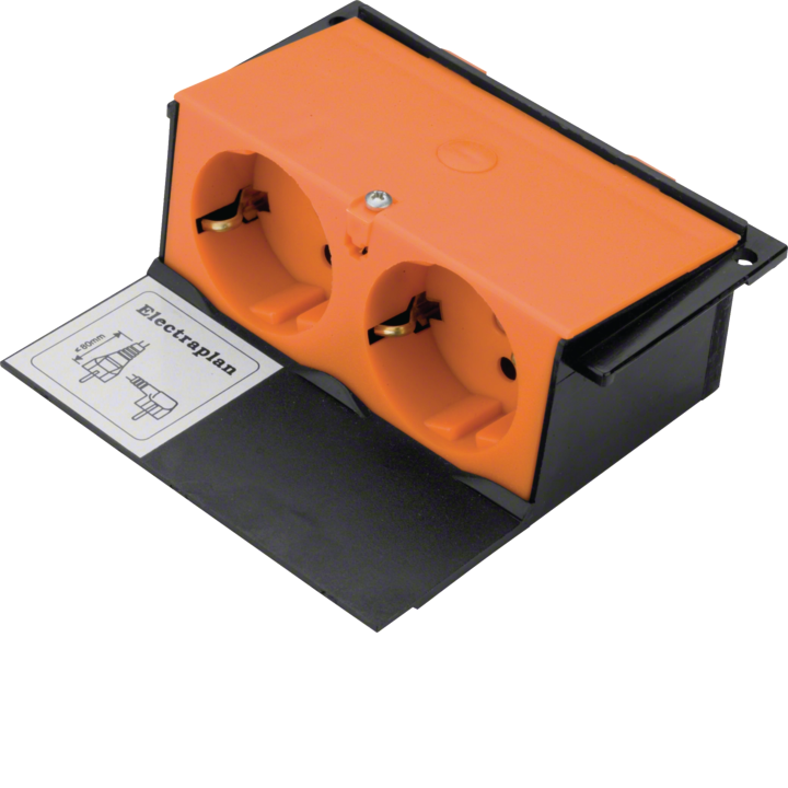 Hager GBES22004 Device Casing for KDQ08/E04 2-Gang Outlet