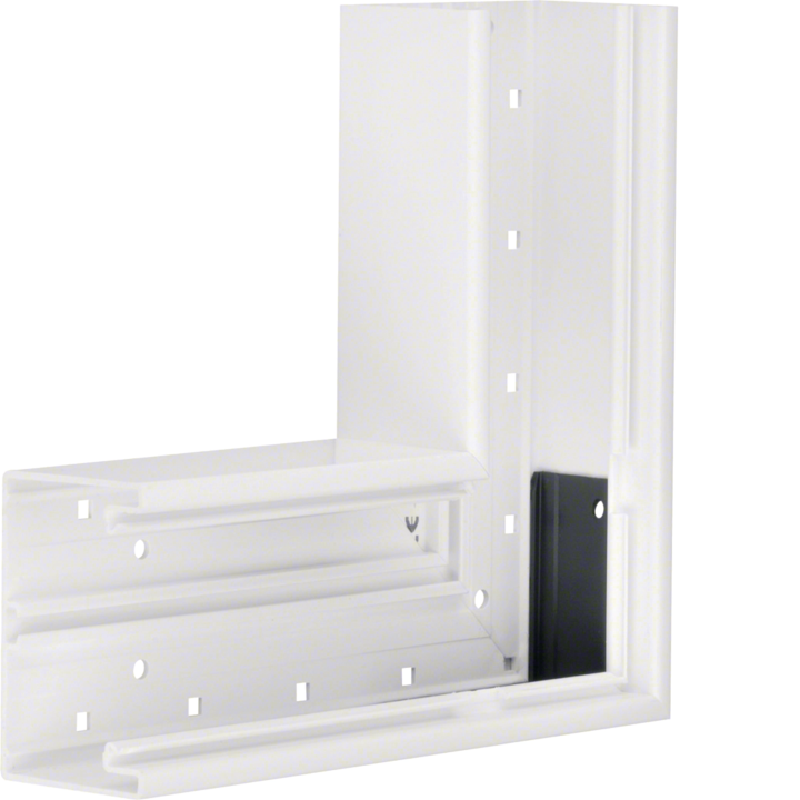 Hager R89259010 Flat Corner for BR70100 Trunking, Pure White