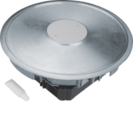 Hager VANR2013 Supply Unit for Wet Room Floor Trunking, Aluminium, Grey