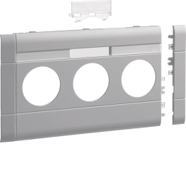 Hager GB120317035 Frontplate 3-gang Socket BRA/H/S 120 LF lg White