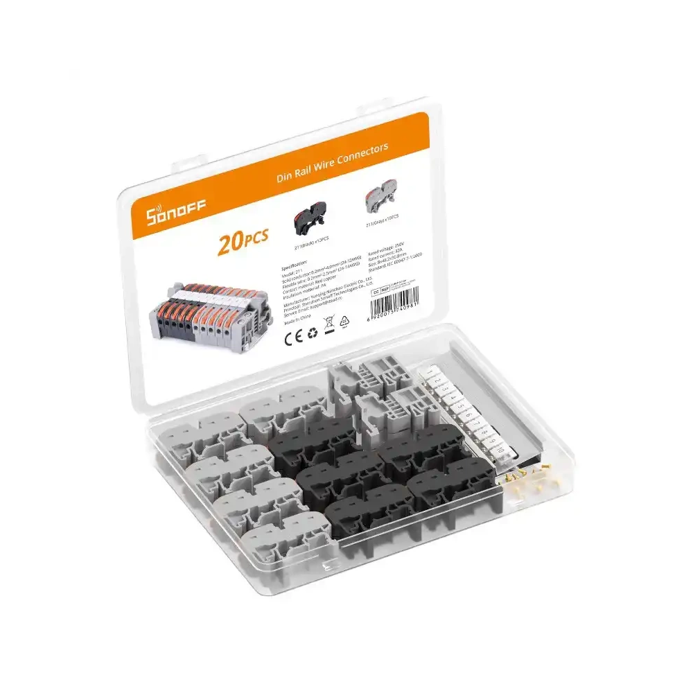 DIN-liistu juhtmeuhendus Sonoff komplekt (20 tk)