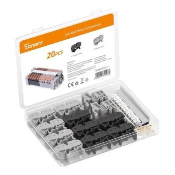 DIN begelio laido jungties Sonoff komplektas (20 vnt.)
