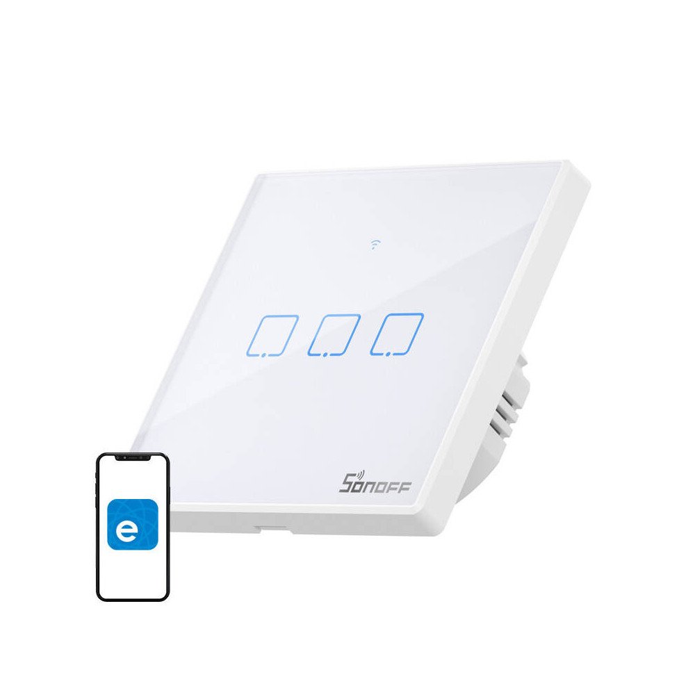 Smart Switch WiFi + RF 433 Sonoff T2 EU TX (3-)
