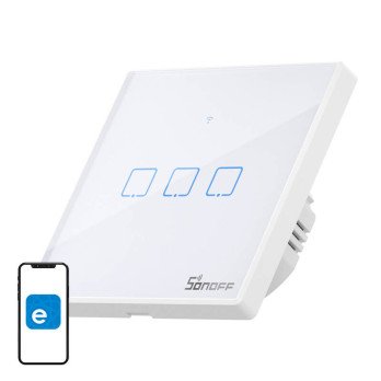 Smart Switch WiFi + RF 433 Sonoff T2 EU TX (3-kanavainen) paivitetty