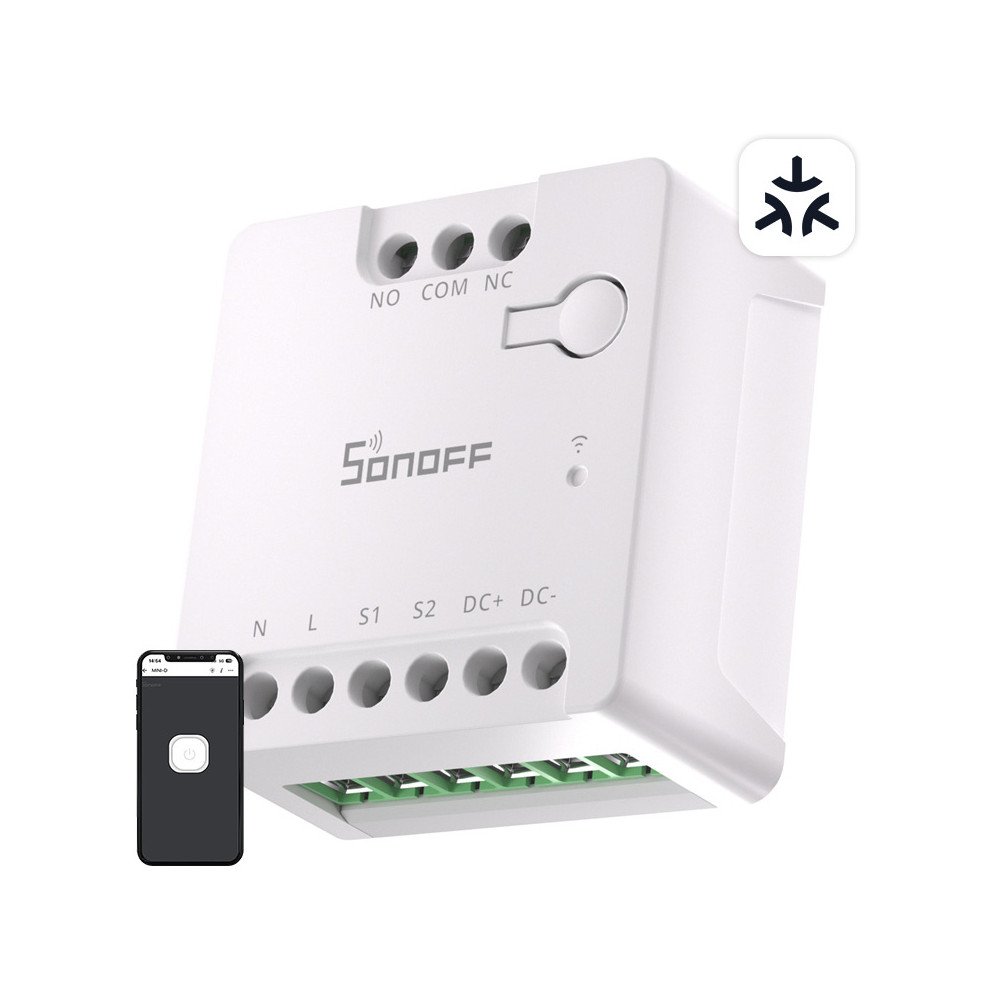 SONOFF MINI-D Smart WiFi Matter Switch (AC/DC 12-48V, kuiva kosketin)