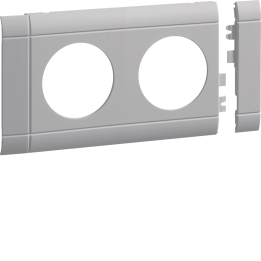 Hager GB080207035 Frontplate 2-gang Socket Lid 80 lg