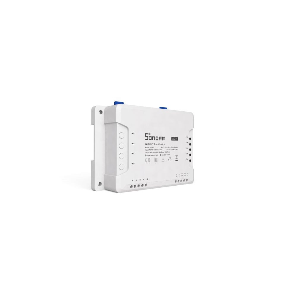 Sonoff 4CH (R3) WiFi smart 230V AC relay switch with 4 channels