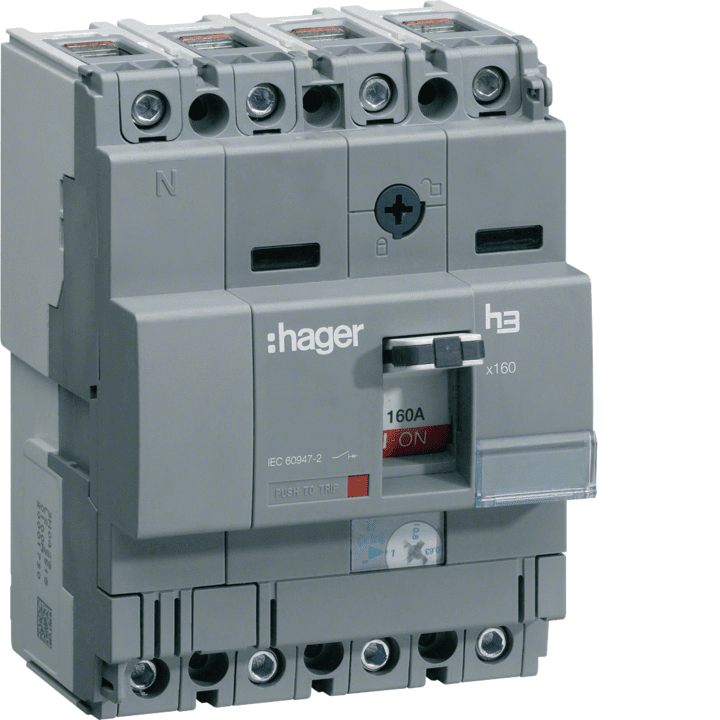 Hager HNA064H MCCB X160 4P 63A 40kA