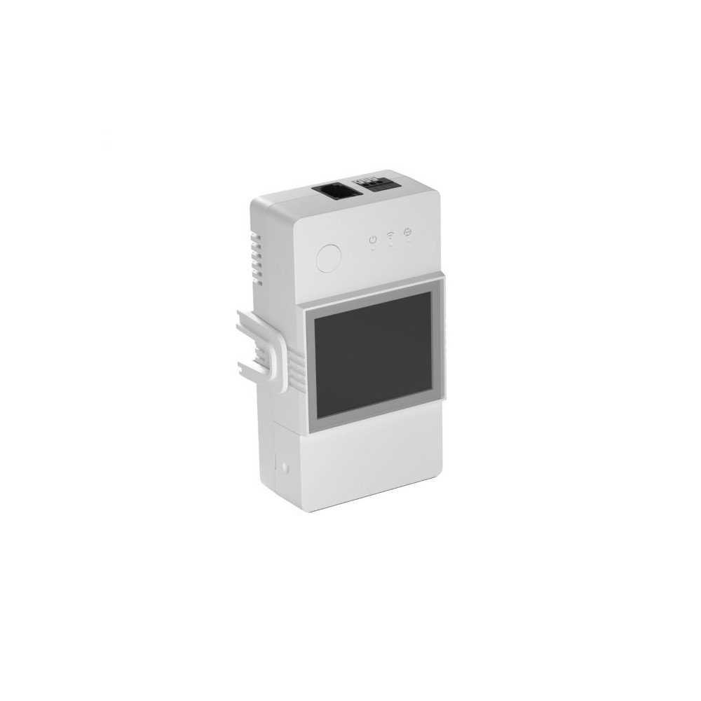Sonoff TH20 Elite (R3) WiFi ismanioji rele (230V/20A ir NO/NC sausas kontaktas) su jutiklio ivestimi ir LCD ekranu (THR320D)