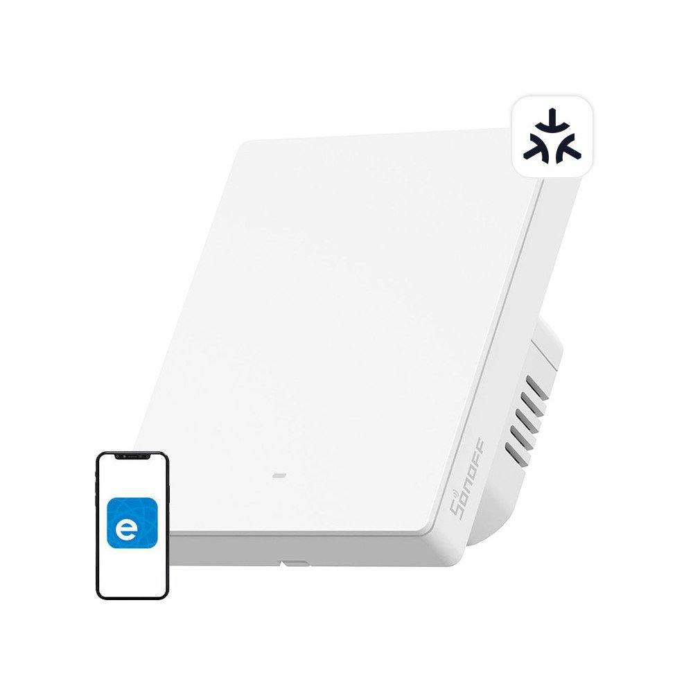 Matter SONOFF M5-1C-80W WiFi viedais sienas sledzis (1 kanals, ramim)