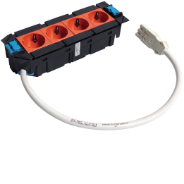 Hager GTV0RW4ROWA325 Smart Socket 4x Outlet Schuko Type F