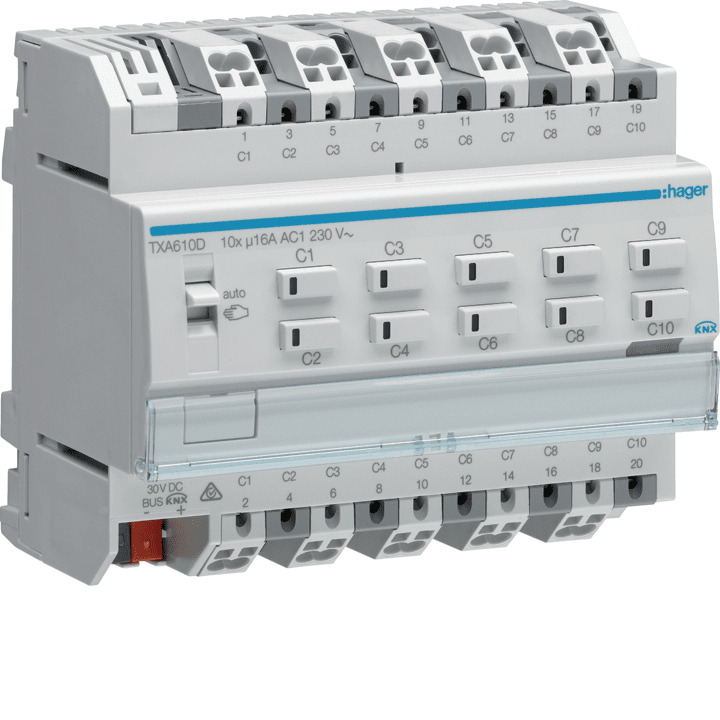 Hager TXA610D Modular Contactor 16A 1P (AC-1)
