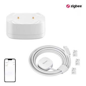 Vandens nuotekio/potvyniu jutikliu rinkinys ZigBee SONOFF SNZB-05P + Kabelis WLDC200