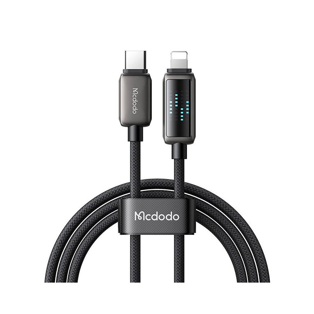 Mcdodo CA-2630 USB-C-Lightning-kaapeli, 36 W, LED-naytto, 1,2 m