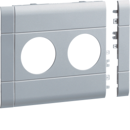 Hager GB10020LAN Frontplate 2-gang Socket BRH 100 Alu