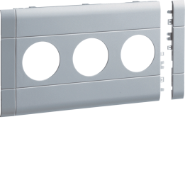 Hager GB10030LAN Frontplate 3-gang Smart Socket BRH 100 Alu