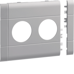 Hager GB10020K7035 Frontplate 2-gang Socket BR 100 lg