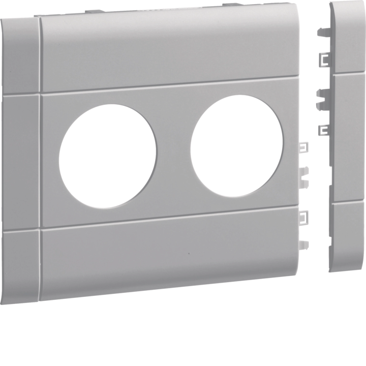 Hager GB10020K7035 Frontplate 2-gang Socket BR 100 lg