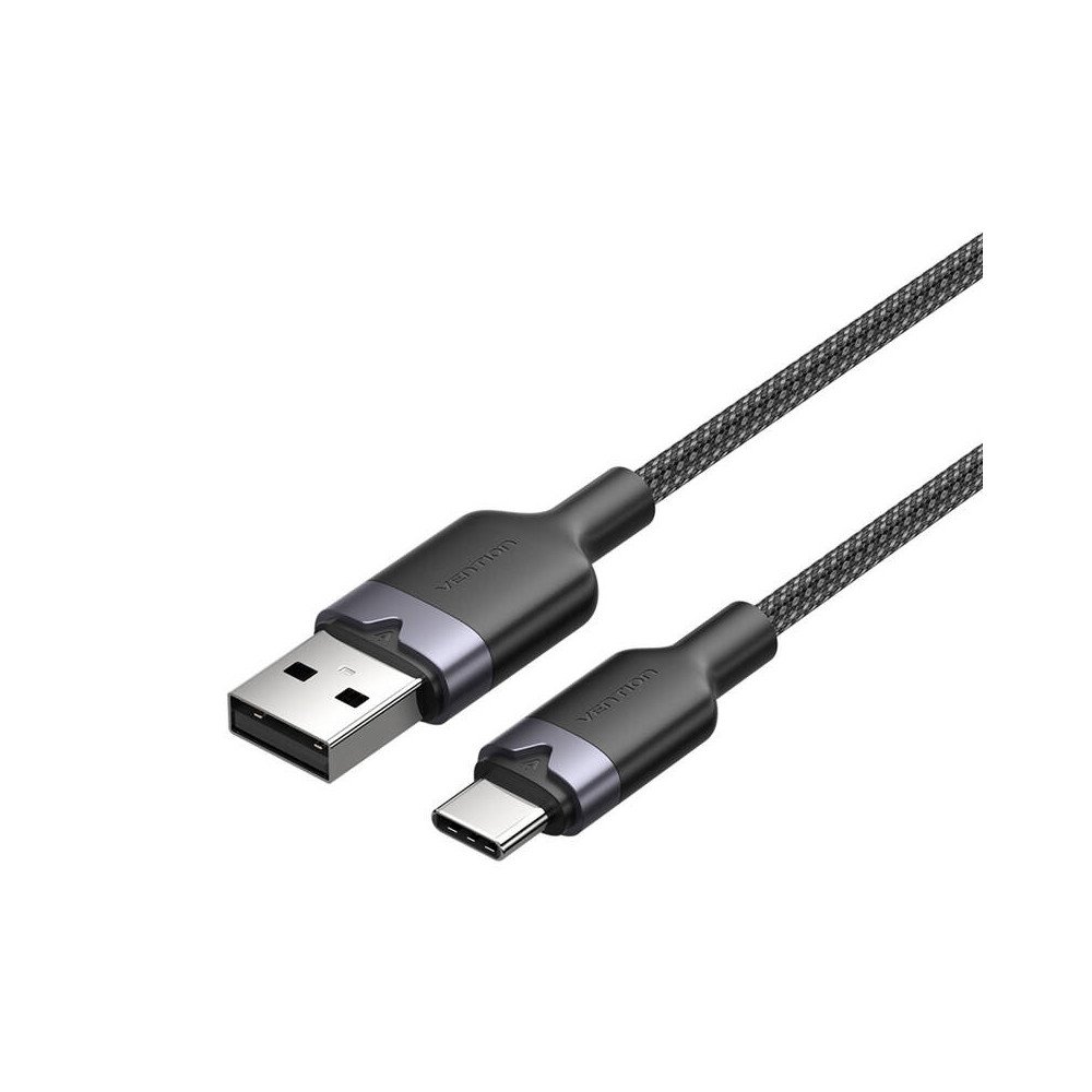 USB 2.0 A kuni USB-C 3A kaabel Vention CTNBF 1 M (must)