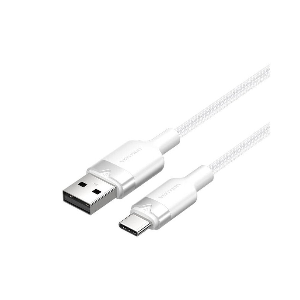 USB 2.0 A kuni USB-C 3A kaabel Vention CTNWH 2M (valge)
