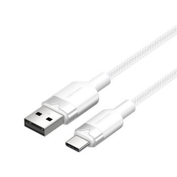 USB 2.0 A kuni USB-C 3A kaabel Vention CTNWH 2M (valge)