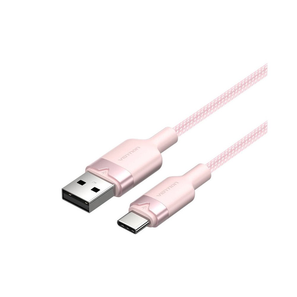 USB 2.0 AUSB-C 3A kabelis Vention CTNPH 2M (roza)