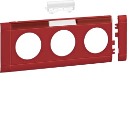 Hager GB080313020 Frontplate 3-gang socket lid 80 LF red