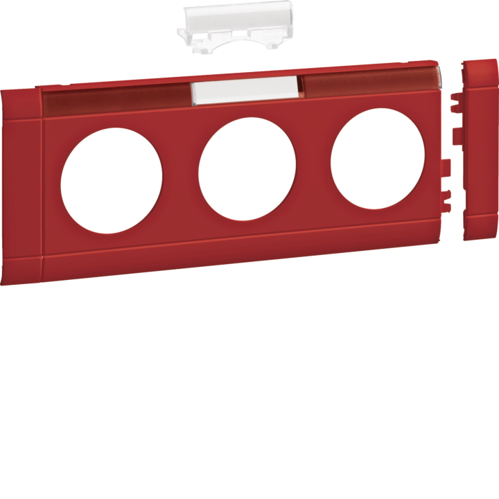 Hager GB080313020 Frontplate 3-gang socket lid 80 LF red