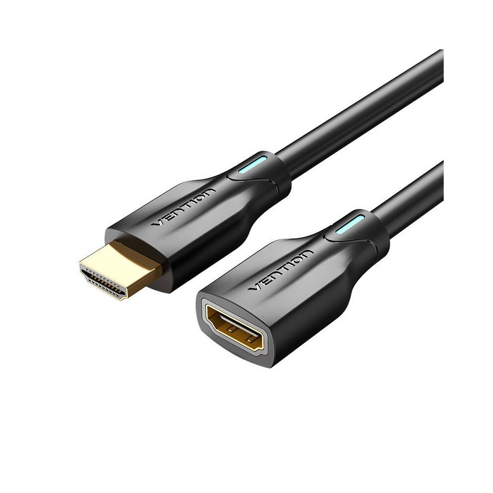 HDMI 2.1 -jatkokaapelin tuuletusaukko AHBBG, 1,5 m, 8K 60Hz / 4K 120Hz (musta)