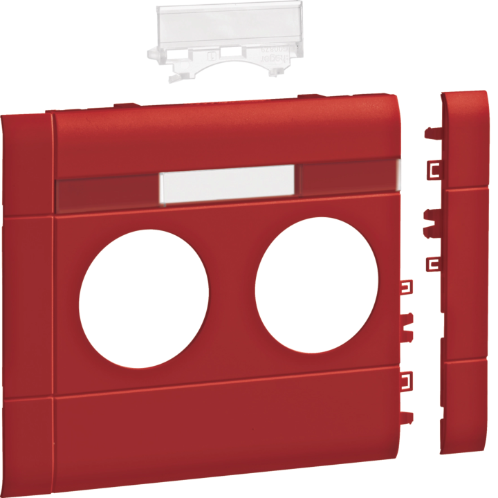 Hager GB10021K3020 Frontplate 2-gang Socket BR 100 LF Red