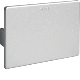 Hager L6623LAN End Cap for Cable Trunking, Aluminium, RAL 7035