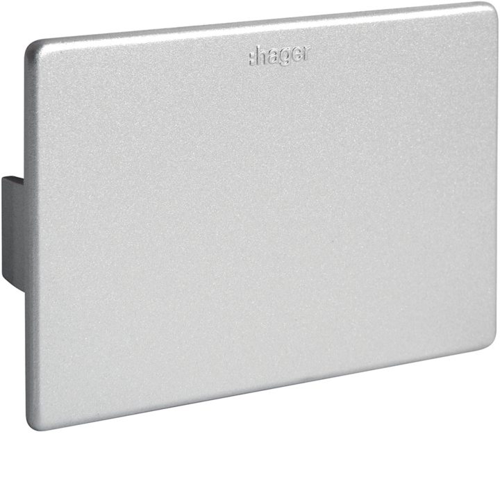Hager L6623LAN End Cap for Cable Trunking, Aluminium, RAL 7035
