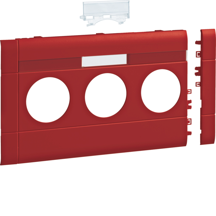 Hager GB100313020 Frontplate 3-gang Socket BRH 100 LF Red