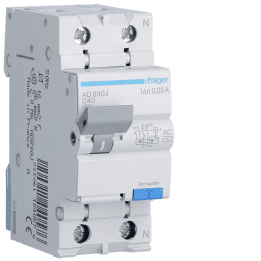 Hager AD990J RCBO 1P+N 4,5kA C-40A 30mA AC