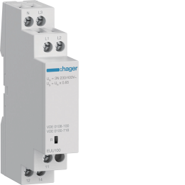 Hager EUU100 Undervoltage Control Relay 1P/3P+N 1CO