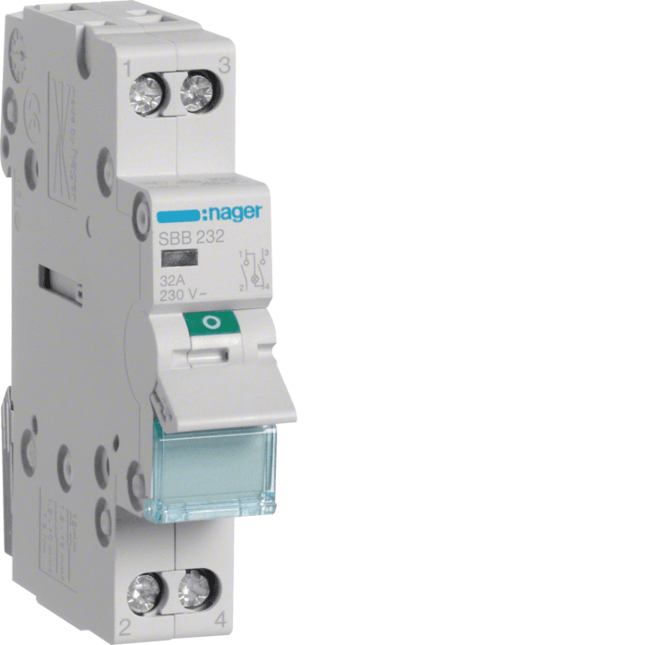 Hager SFB232 2P 32A slēdža izolators