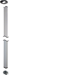 Hager DAK803400ELN DA200 Clamp Fitting 3400mm, Anodized Aluminium