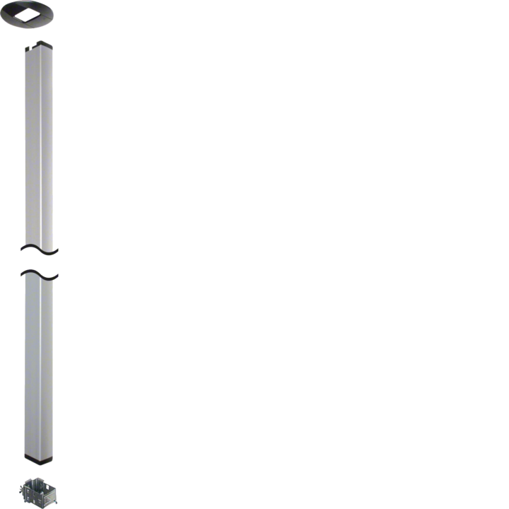 Hager DAK803400ELN DA200 Clamp Fitting 3400mm, Anodized Aluminium