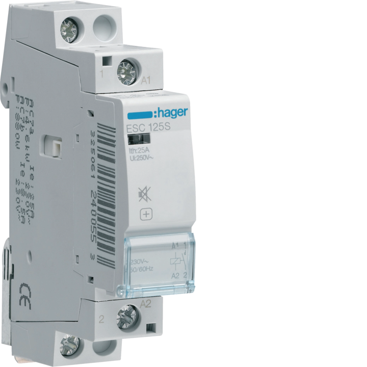 Hager ESC125S Humfree kontaktors 25A 1NO 230V
