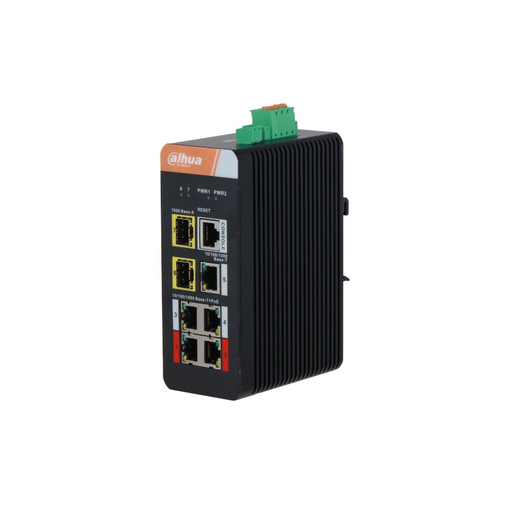 PRAMONINIS JUNGIKLIS IS4207-4GT-120 5 PORT + 2 x SFP DAHUA