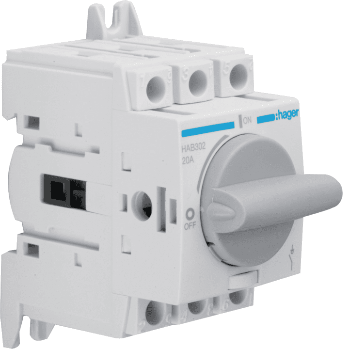 Выключатель Hager HAB302, отсечной, 3P, 20A
