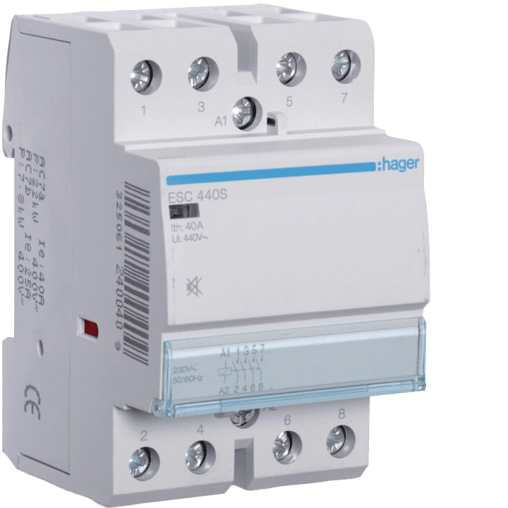Контактор Hager ESC440S Humfree, 40A, 4NO, 230V