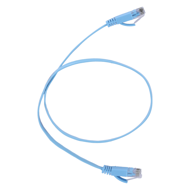 MARCA BLANCA UTP6-05B-FLAT Cat6 plakanais tīkla kabelis 5m - neekranēts UTP vads LAN Ethernet