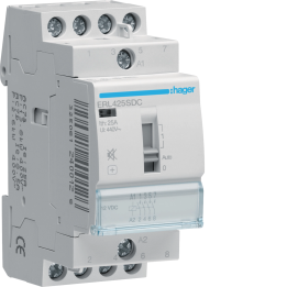 Hager ERL425SDC Humfree Override Contactor 25A 4NO 12VDC